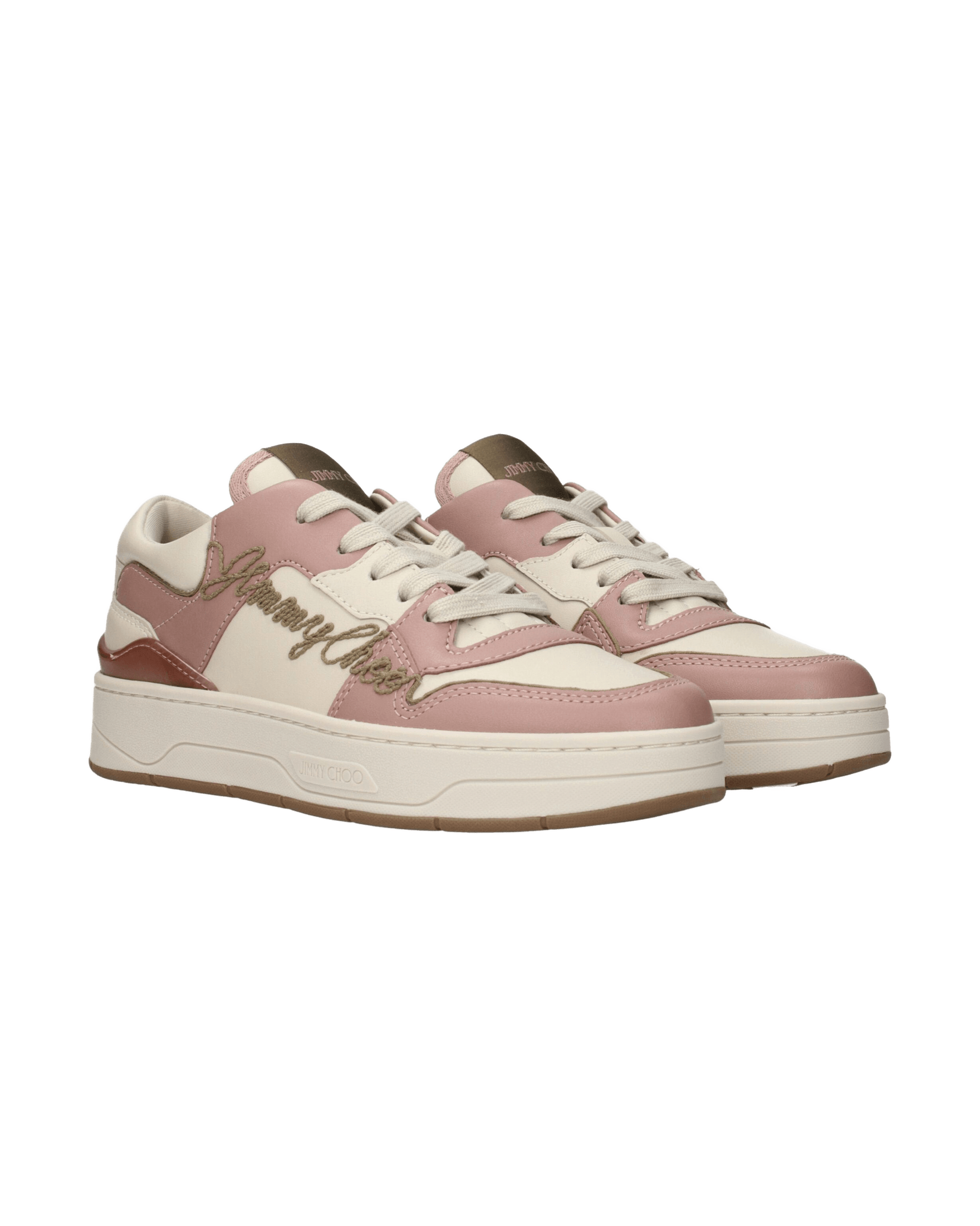 Jimmy Choo Pink Leather Low Top Glam Steals