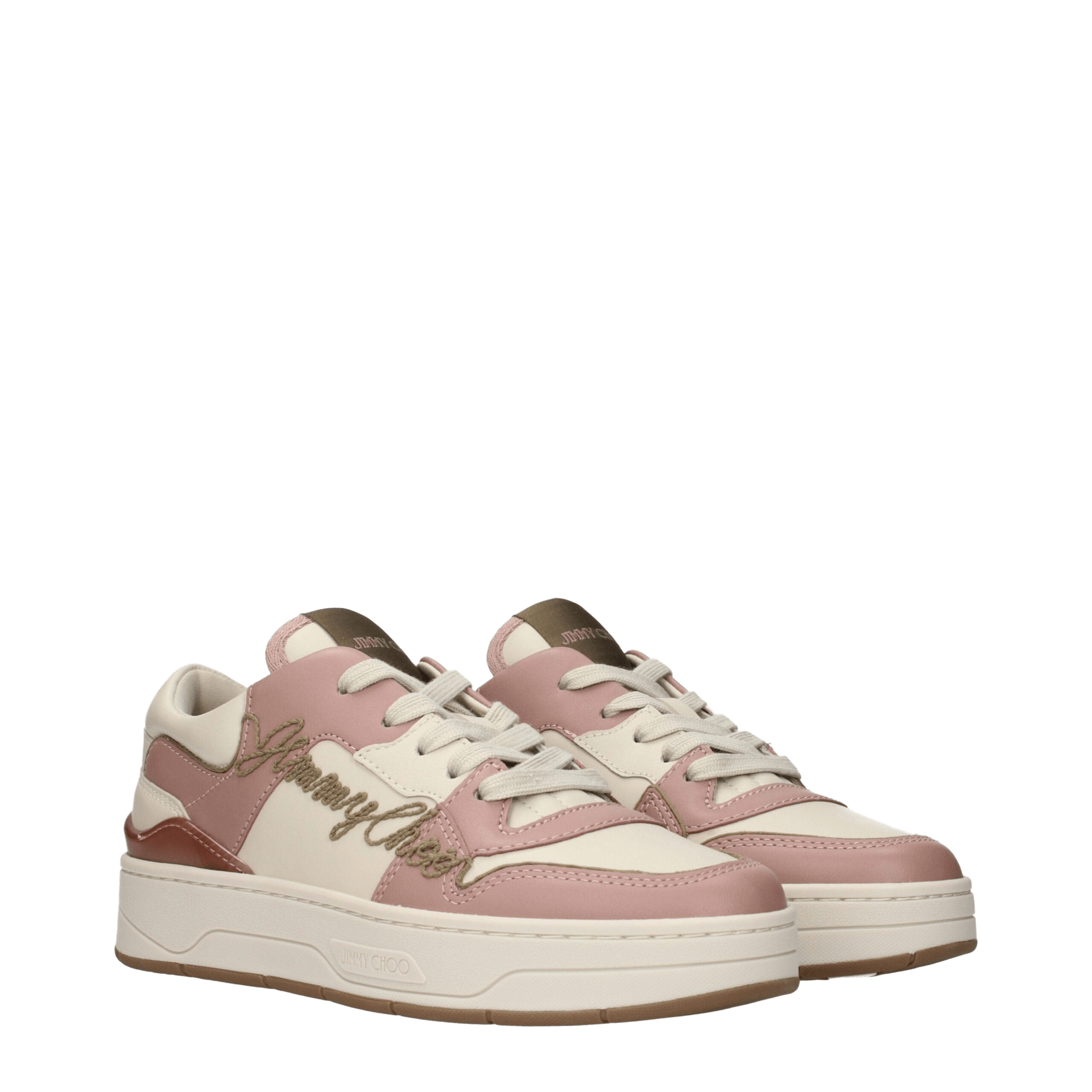 Jimmy Choo Pink Leather Low Top