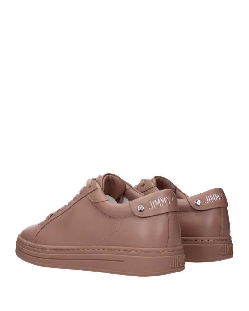 Jimmy Choo Pink Leather Low Top Sneakers Glam Steals