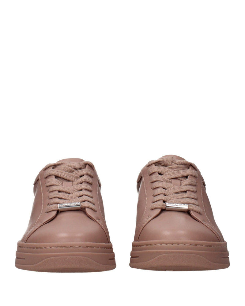 Jimmy Choo Pink Leather Low Top Sneakers Glam Steals
