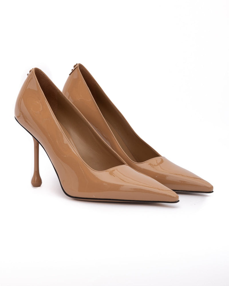 Jimmy Choo Pink Leather Powder Patent Ixia 95 Pumps Glam Steals