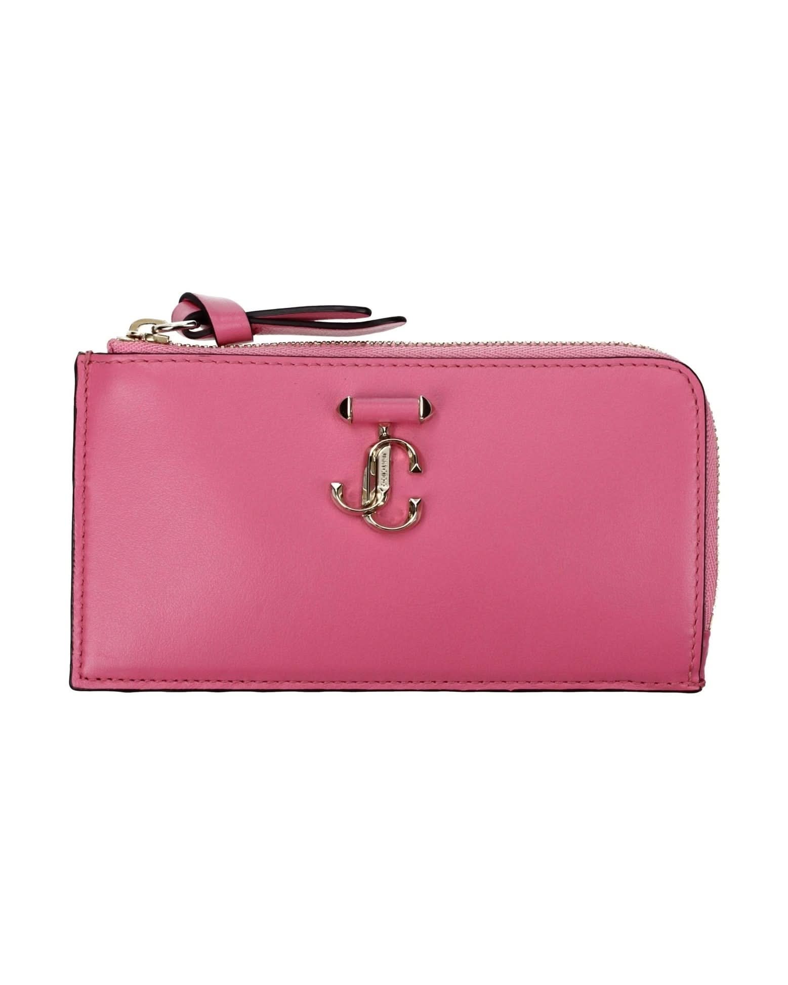 Jimmy Choo Pink Leather Wallet 