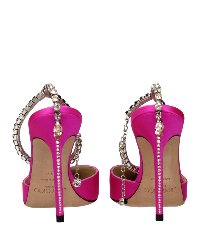 Jimmy Choo Pink Satin Stiletto Heel Glam Steals