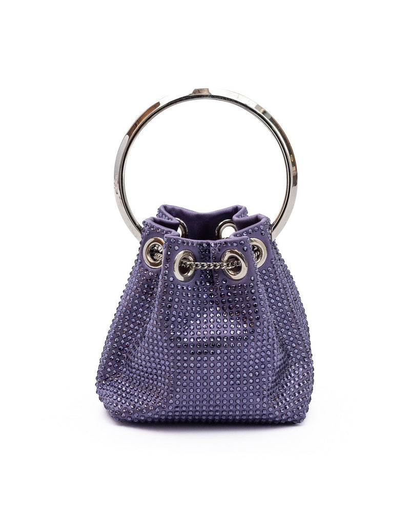 Jimmy Choo Purple Bon Micro Crystals Bucket Bag Glam Steals