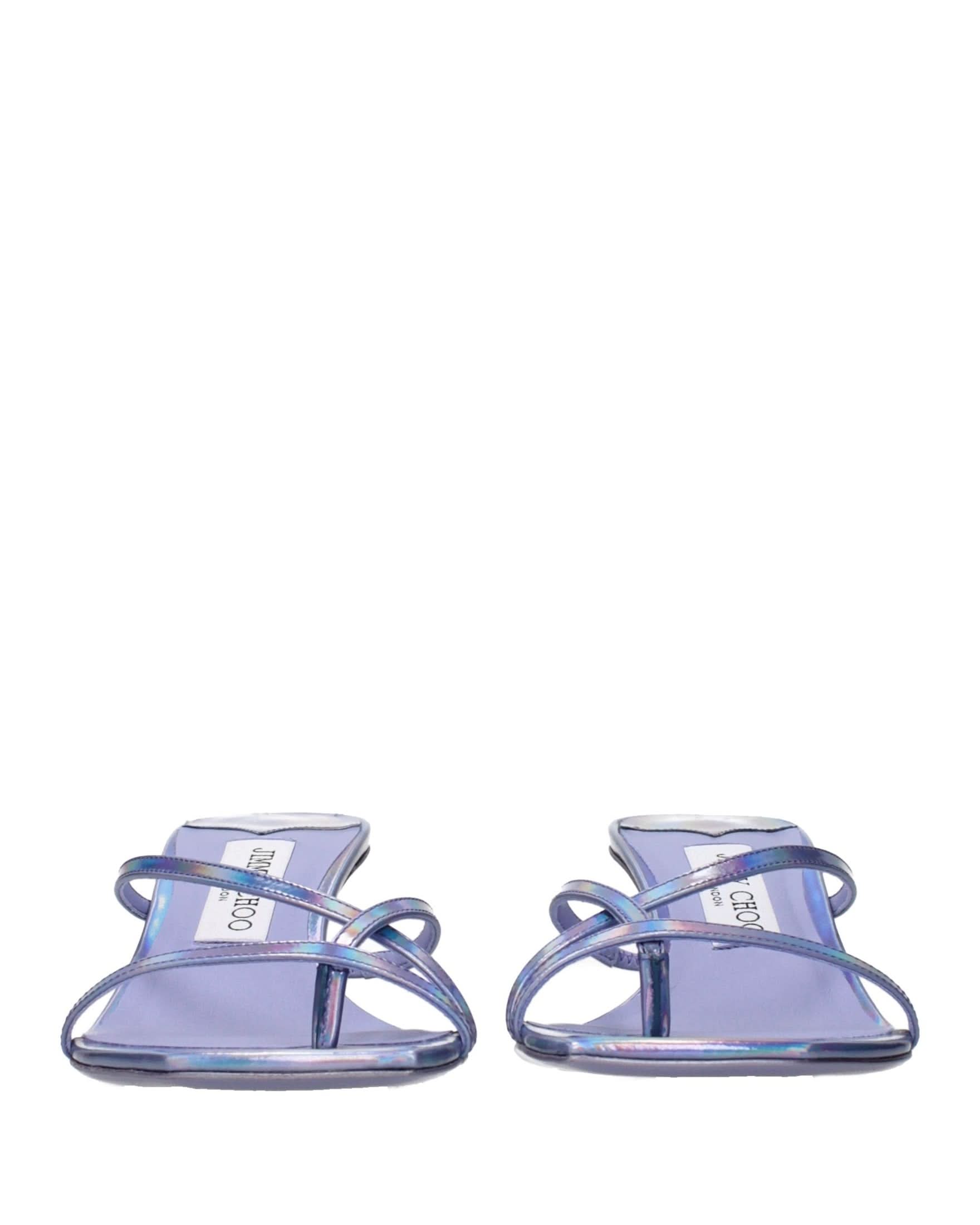 Jimmy Choo Purple Leather Flat Sandals Glam Steals
