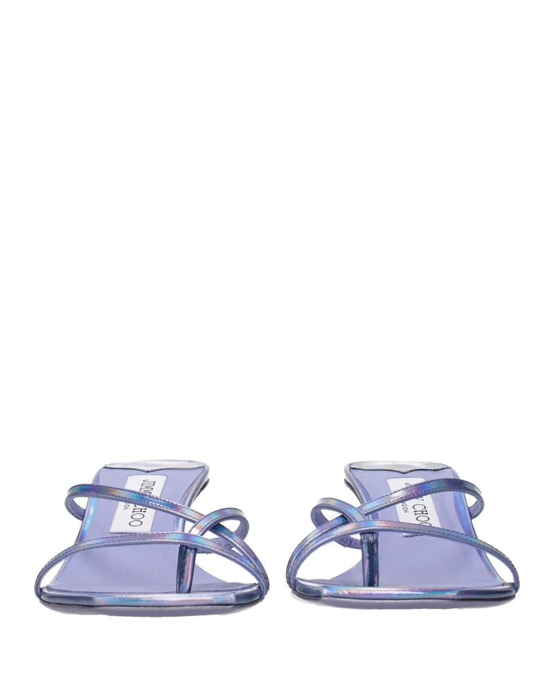 Jimmy Choo Purple Leather Flat Sandals Glam Steals