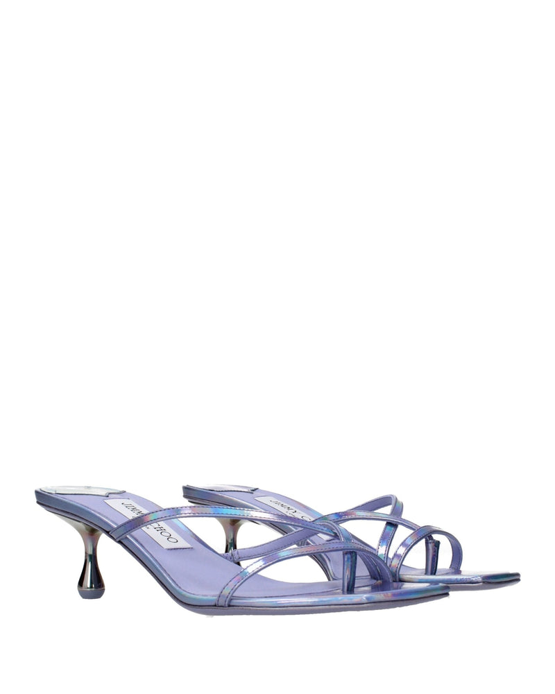 Jimmy Choo Purple Leather Flat Sandals Glam Steals