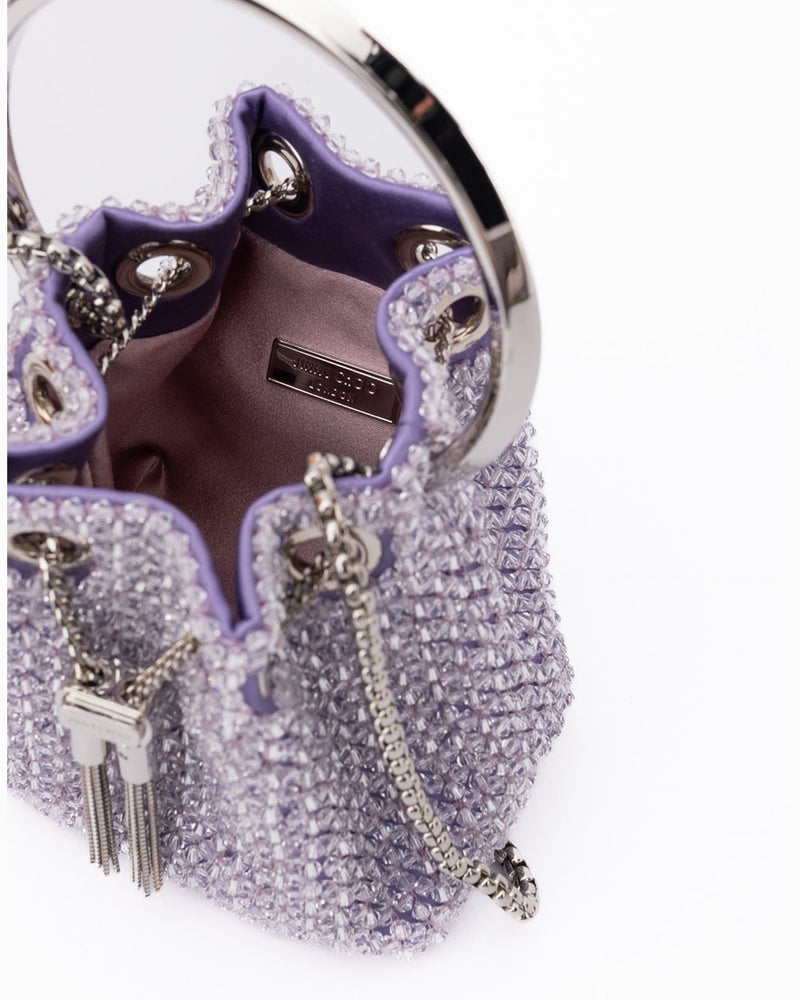 Jimmy Choo Purple Light Bon Micro Crystals Bucket Bag Glam Steals