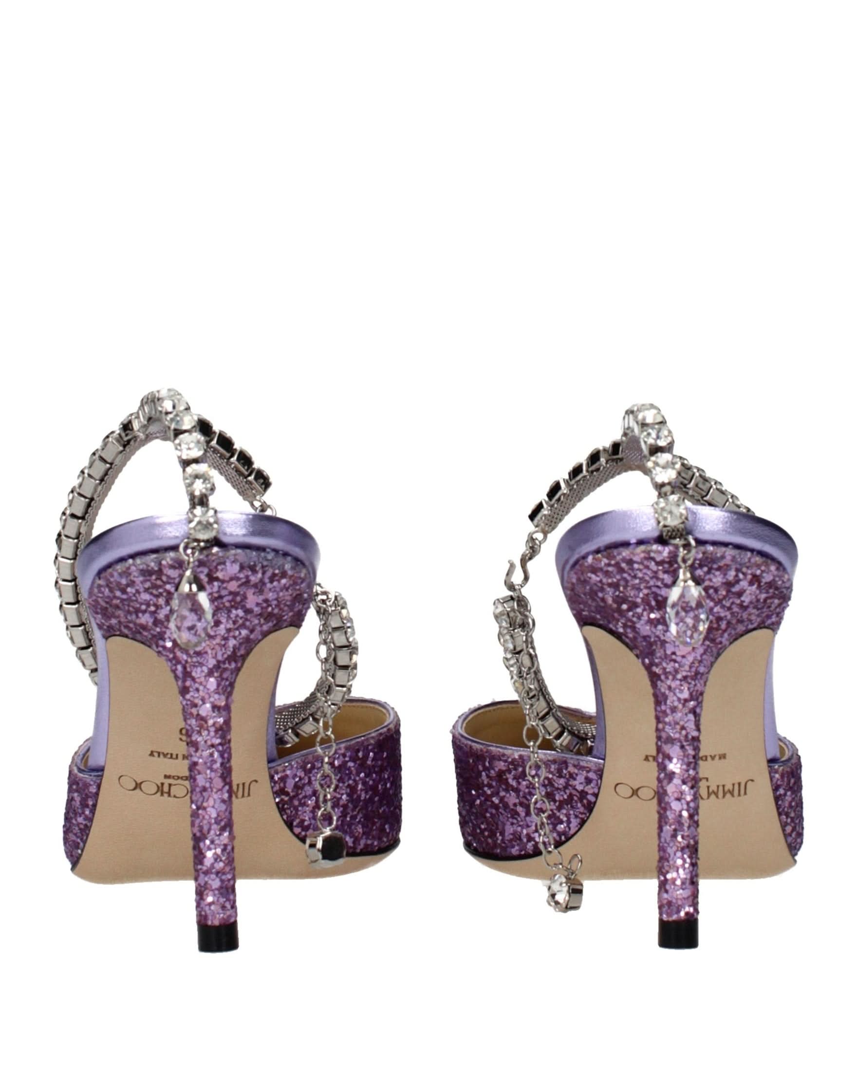 Jimmy Choo Purple Plastic Stiletto Heel Glam Steals