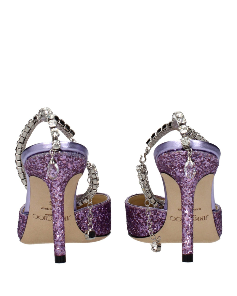 Jimmy Choo Purple Plastic Stiletto Heel Glam Steals