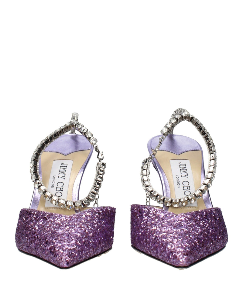 Jimmy Choo Purple Plastic Stiletto Heel Glam Steals