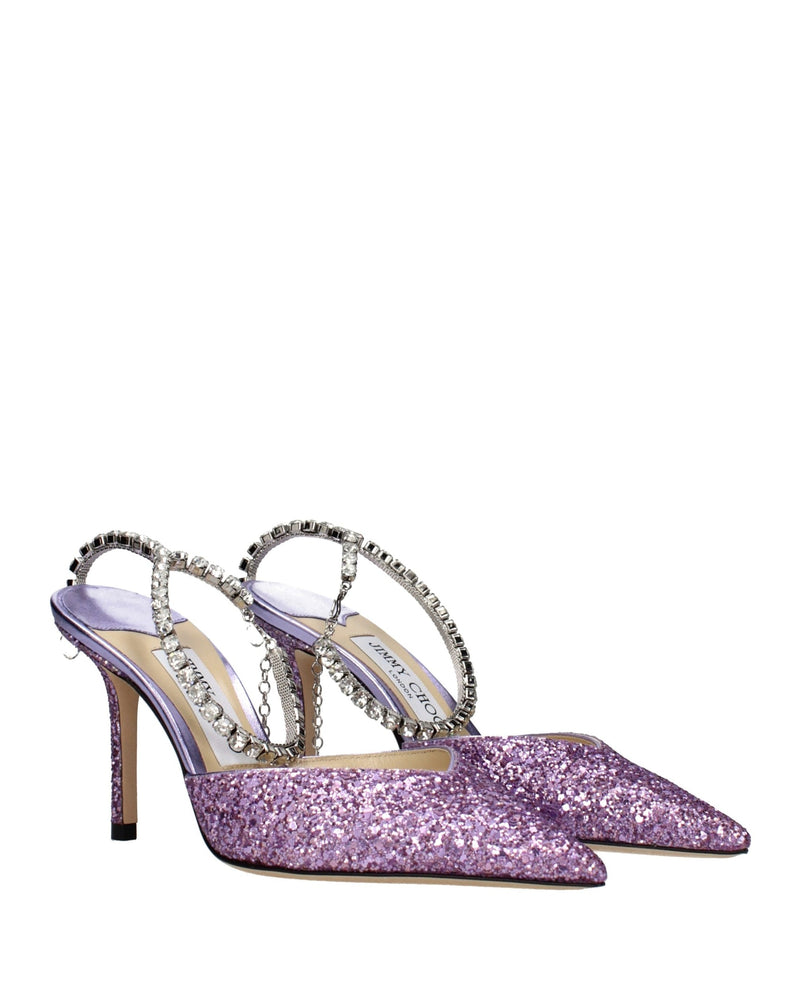 Jimmy Choo Purple Plastic Stiletto Heel Glam Steals
