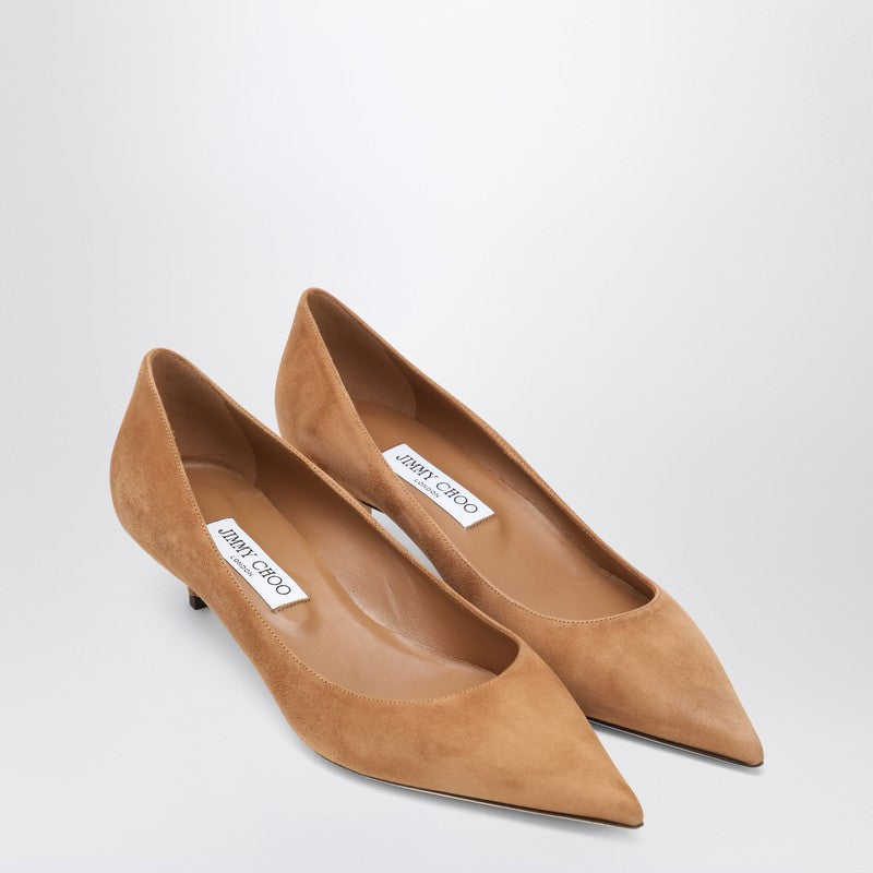 Jimmy Choo Suede Décolleté Amelia in Color Toffee Glam Steals