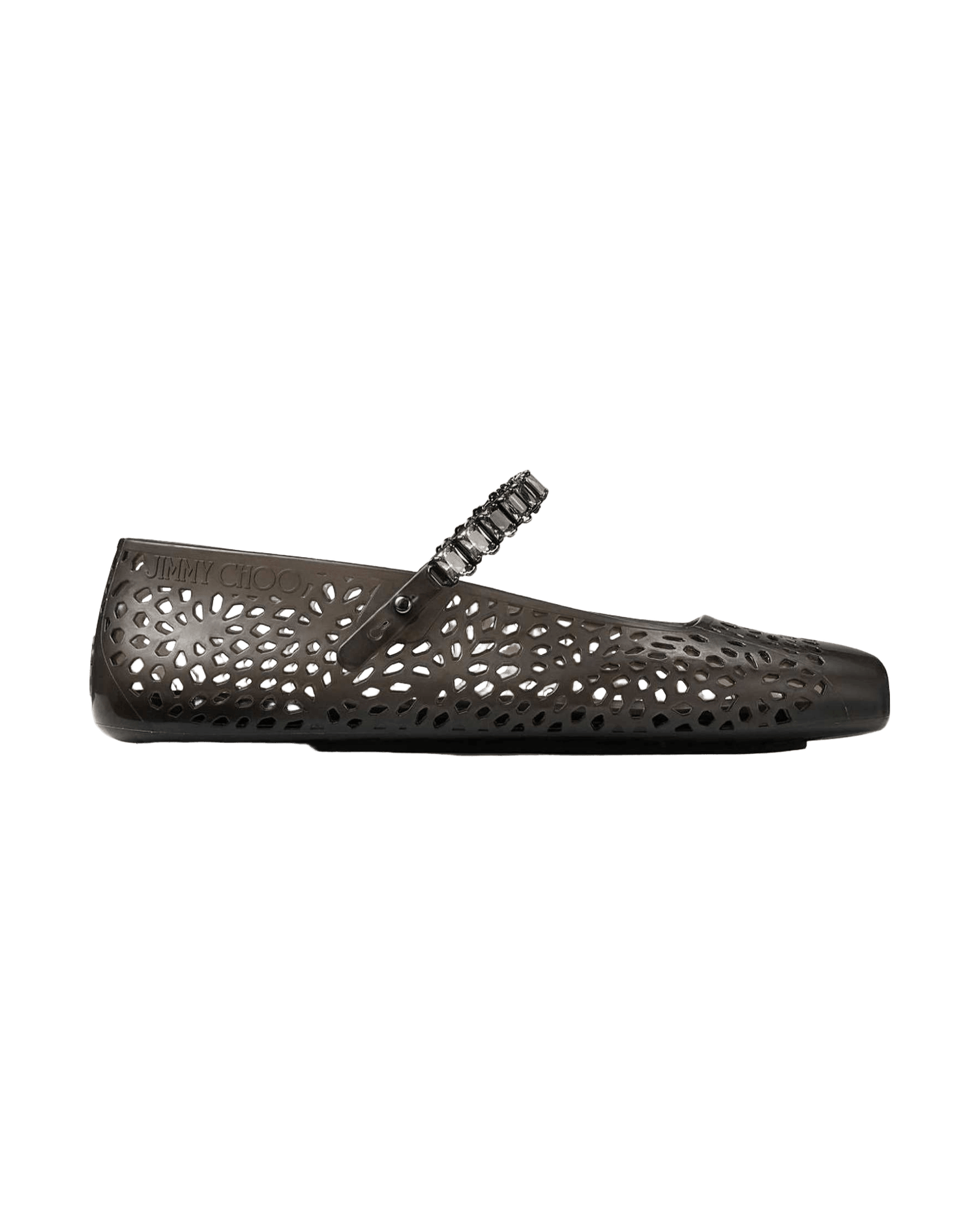 Jimmy Choo The Jelly Ballerina Flats With Crystal Embellishment Glam Steals
