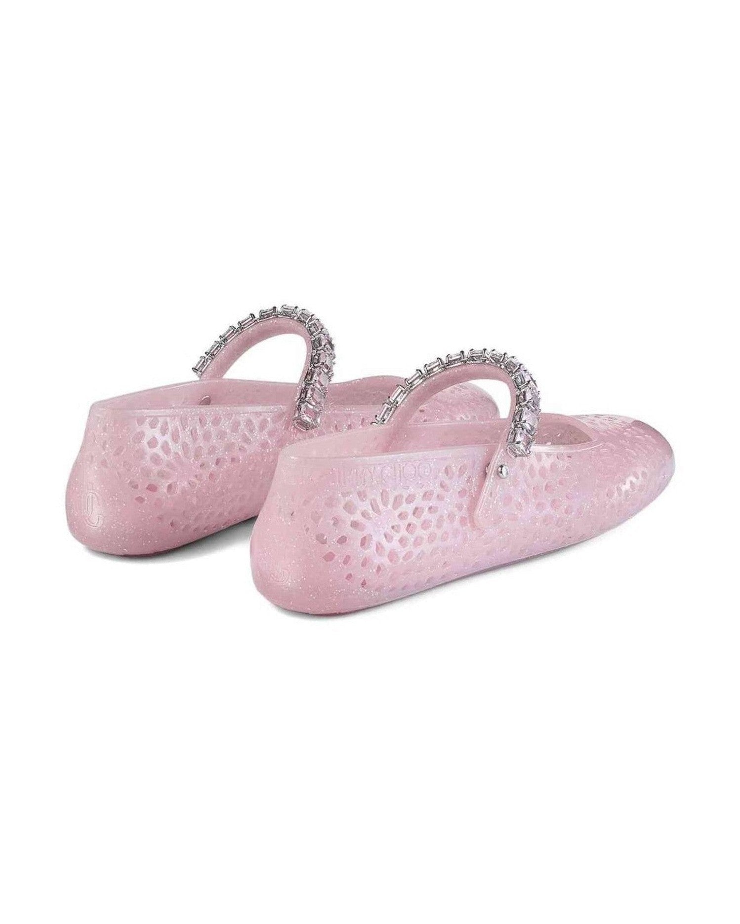 Jimmy Choo The Jelly Ballerina Flats with Crystal Embellishment Glam Steals