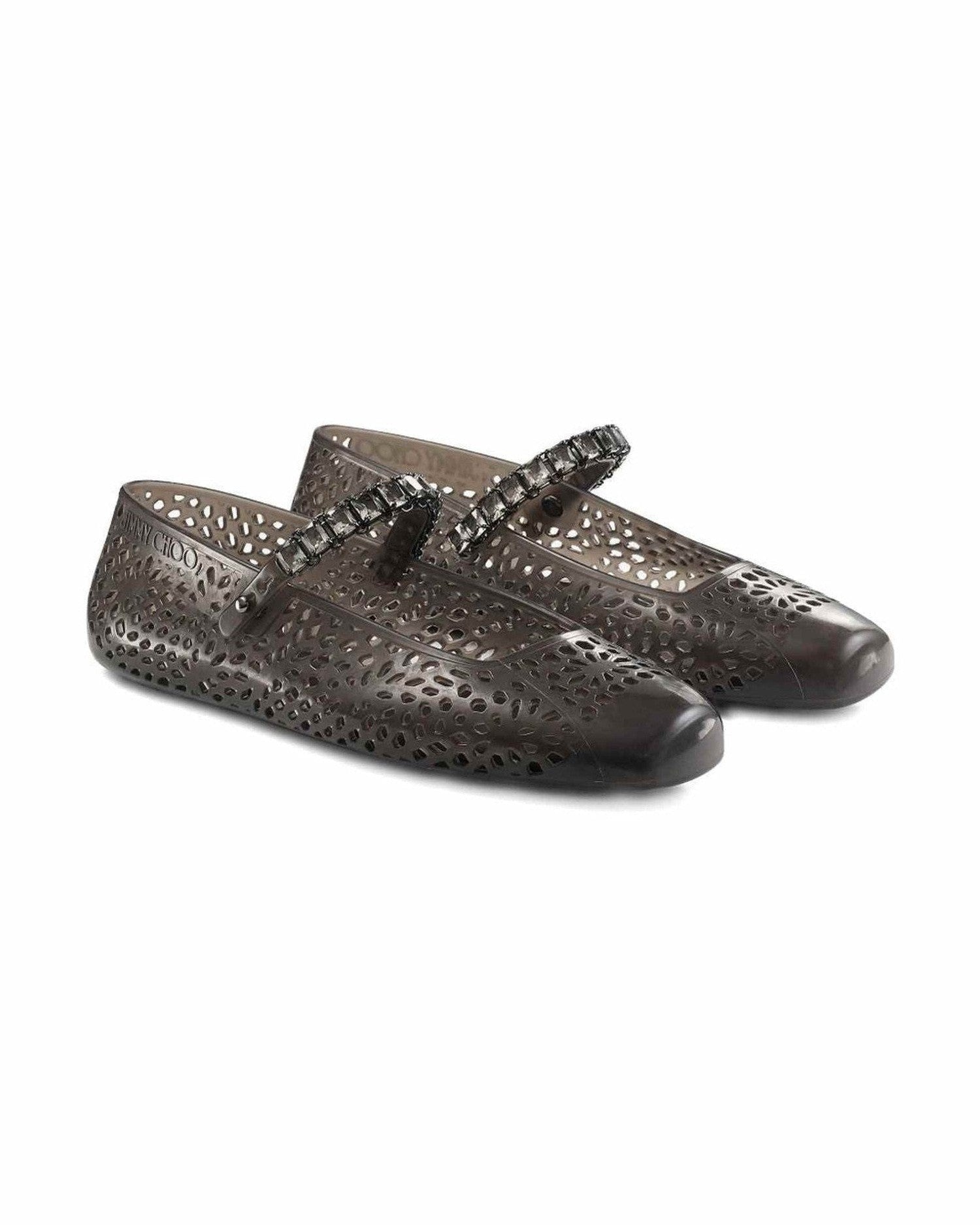Jimmy Choo The Jelly Ballerina Flats with Crystal Embellishment Glam Steals