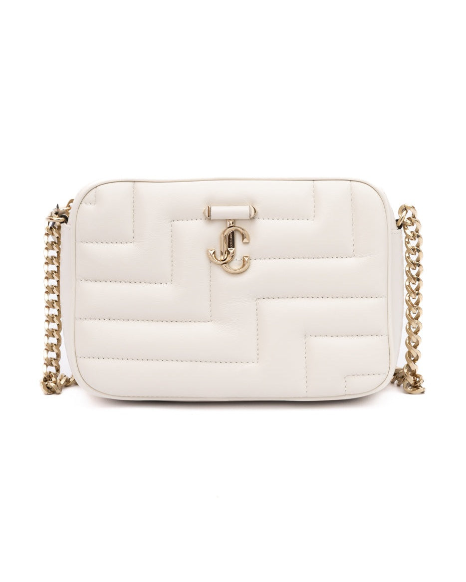 Jimmy Choo White Leather Avenue Camera Shoulder Bag Glam Steals