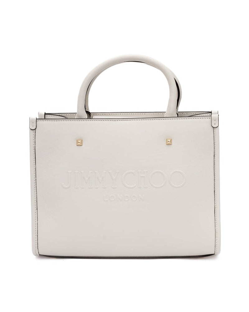 Jimmy Choo White Leather Avenue S Tote Handbag Glam Steals