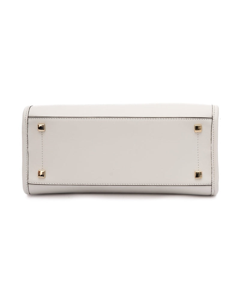 Jimmy Choo White Leather Avenue S Tote Handbag Glam Steals
