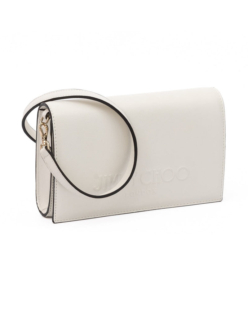 Jimmy Choo White Leather Avenue Shoulder Strap Bag Glam Steals