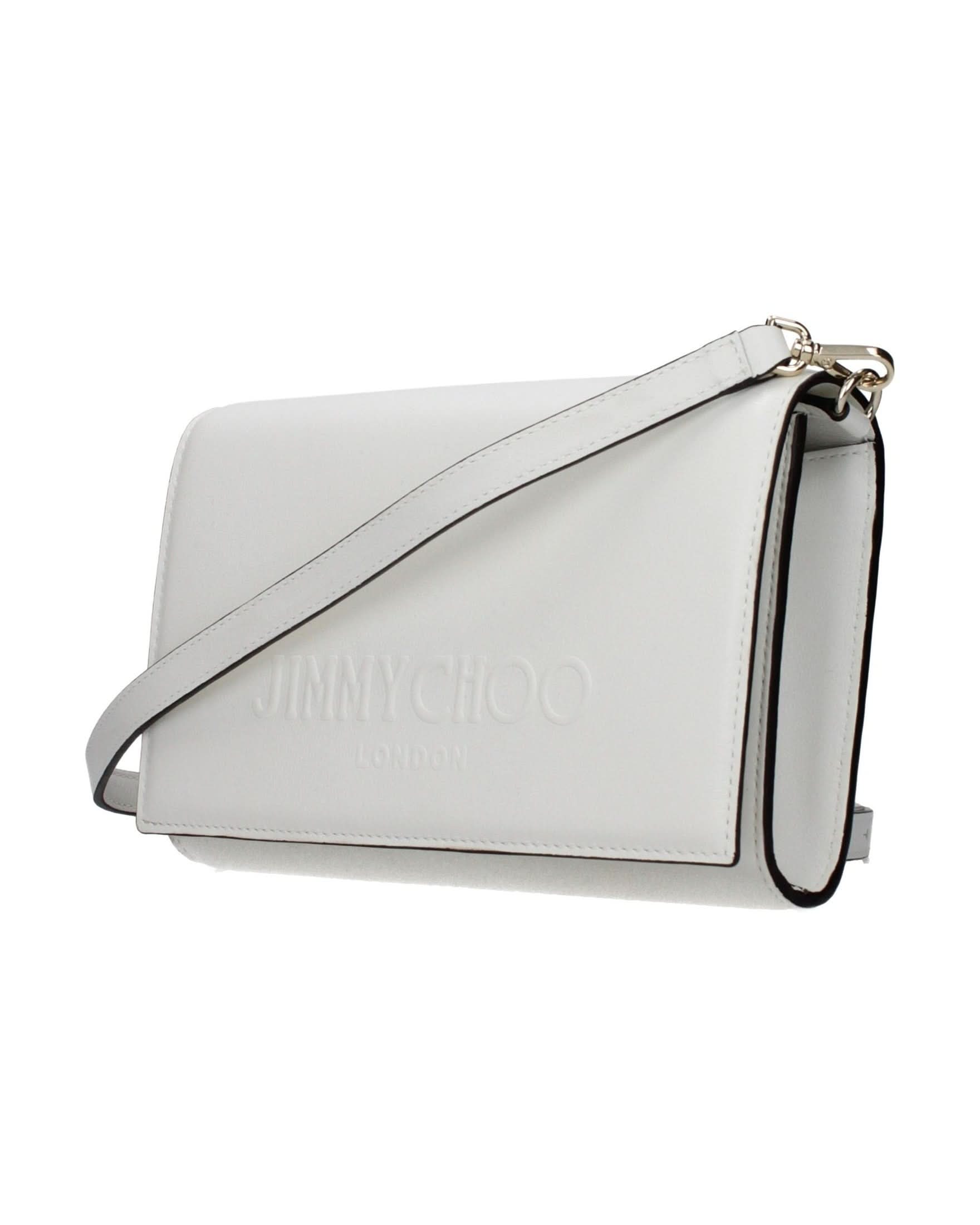 Jimmy Choo White Leather Clutch Bag 