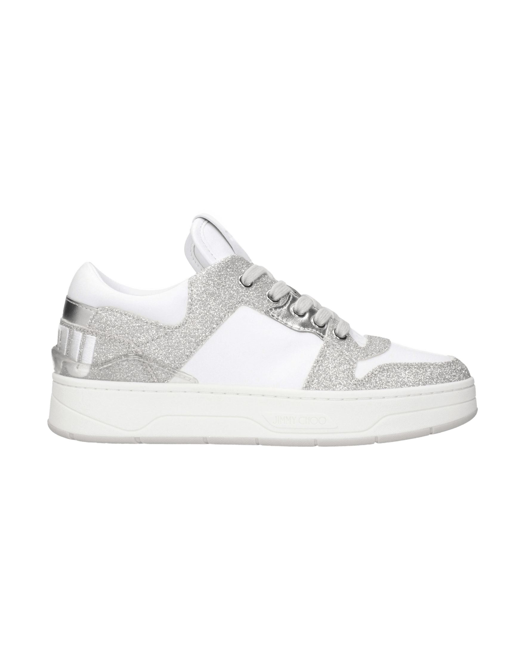 Jimmy Choo White Leather Low Top Glam Steals