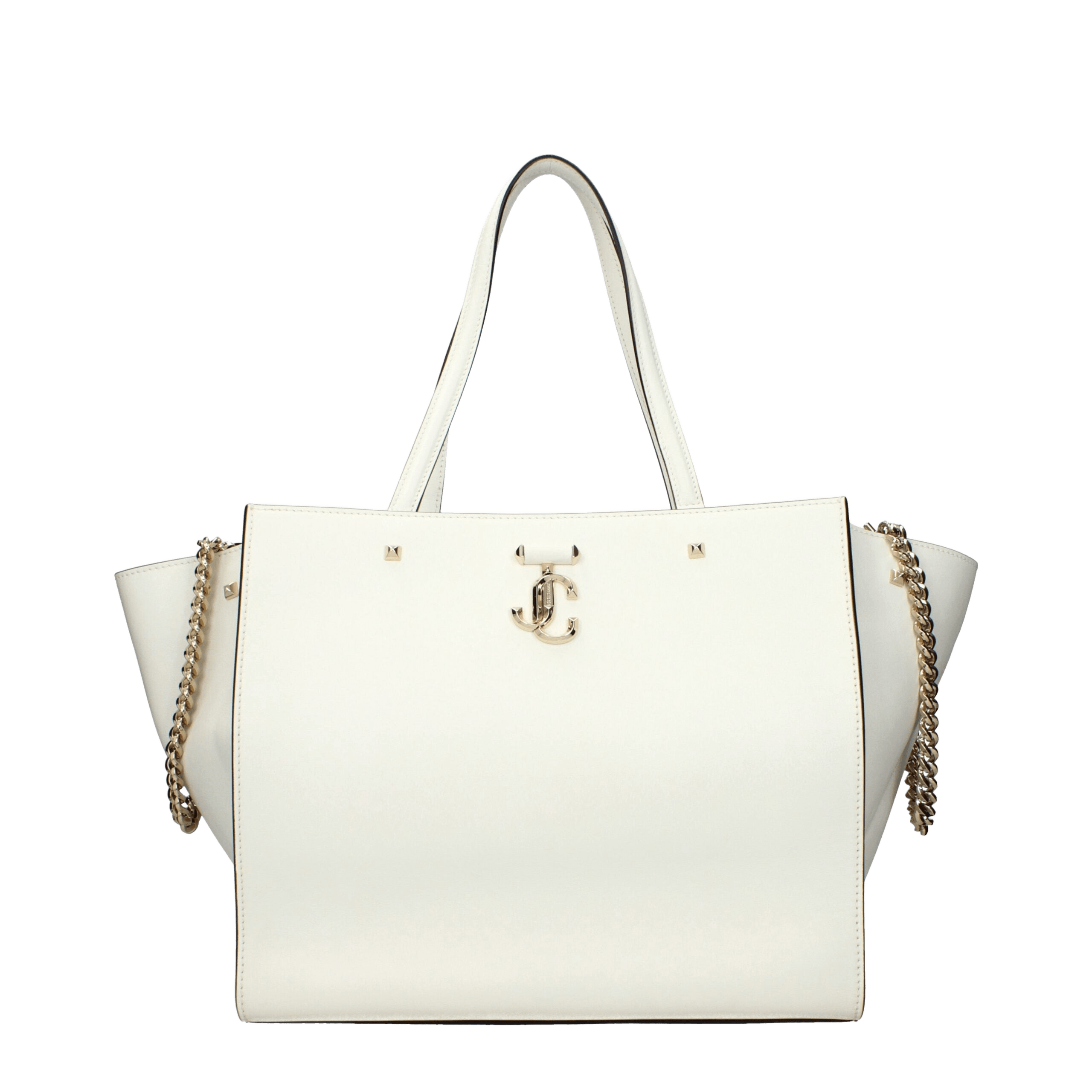 Jimmy Choo White Leather Shoulder Bags Glam Steals