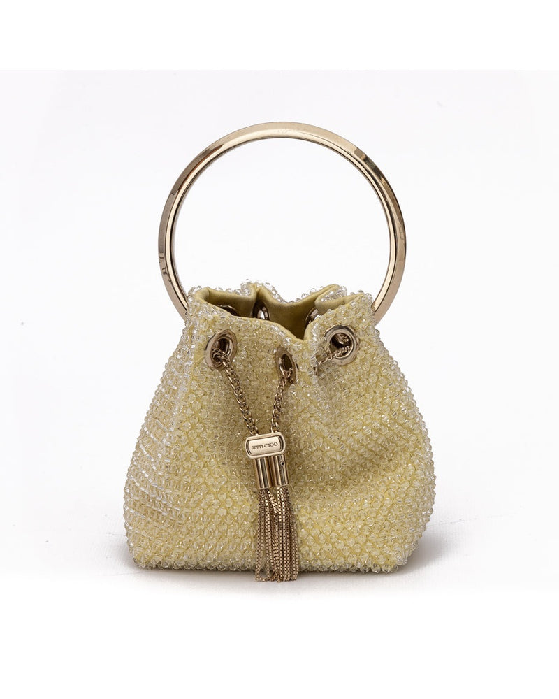 Jimmy Choo Yellow Bon Micro Crystals Bucket Bag Glam Steals