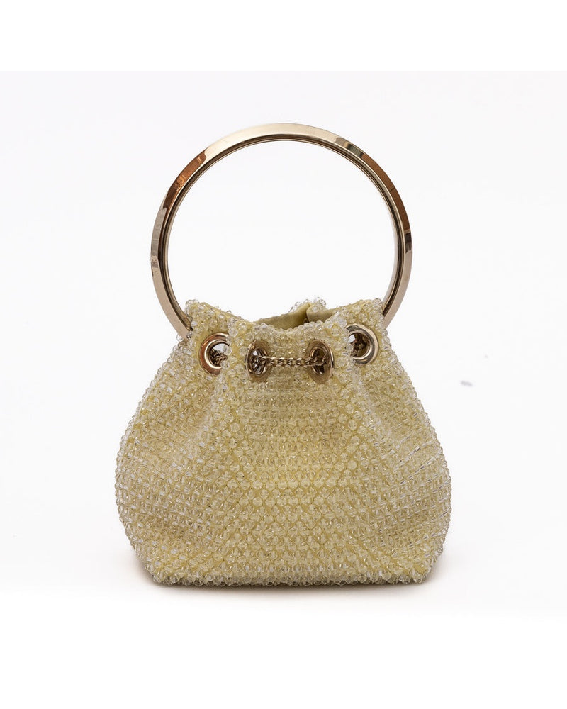 Jimmy Choo Yellow Bon Micro Crystals Bucket Bag Glam Steals