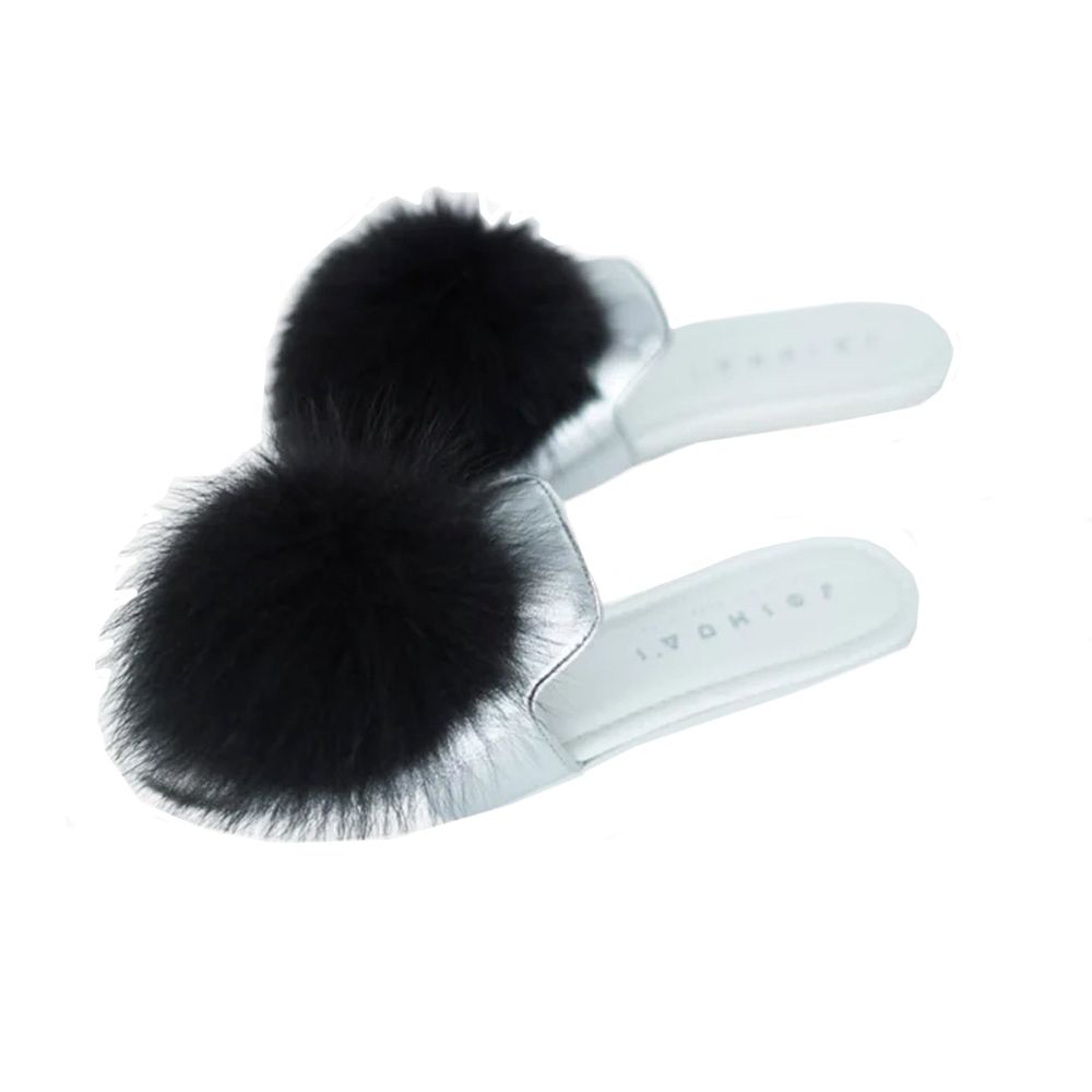 Joshua Sanders Leather And Fur Mules Glam Steals