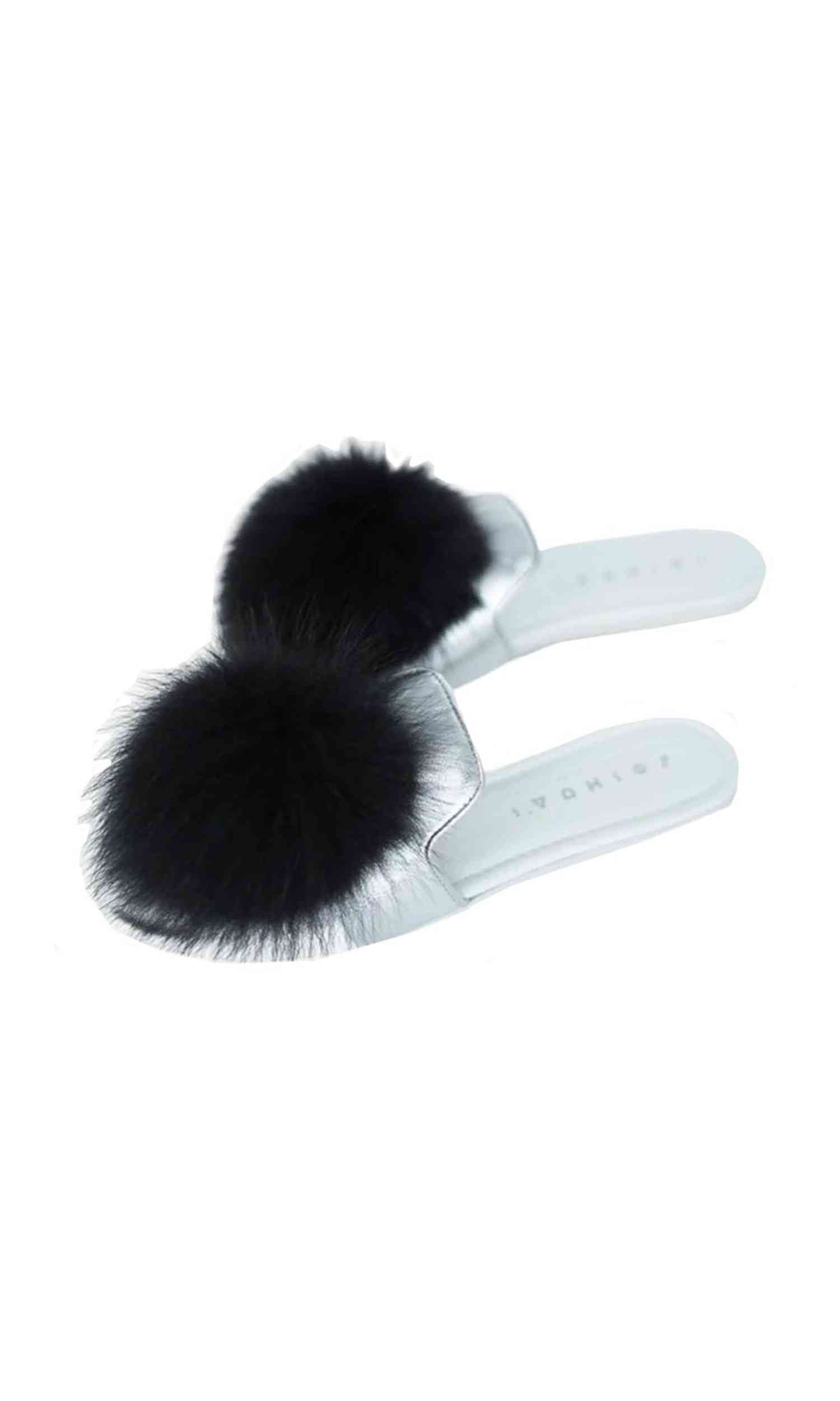 Joshua Sanders Leather And Fur Mules Glam Steals