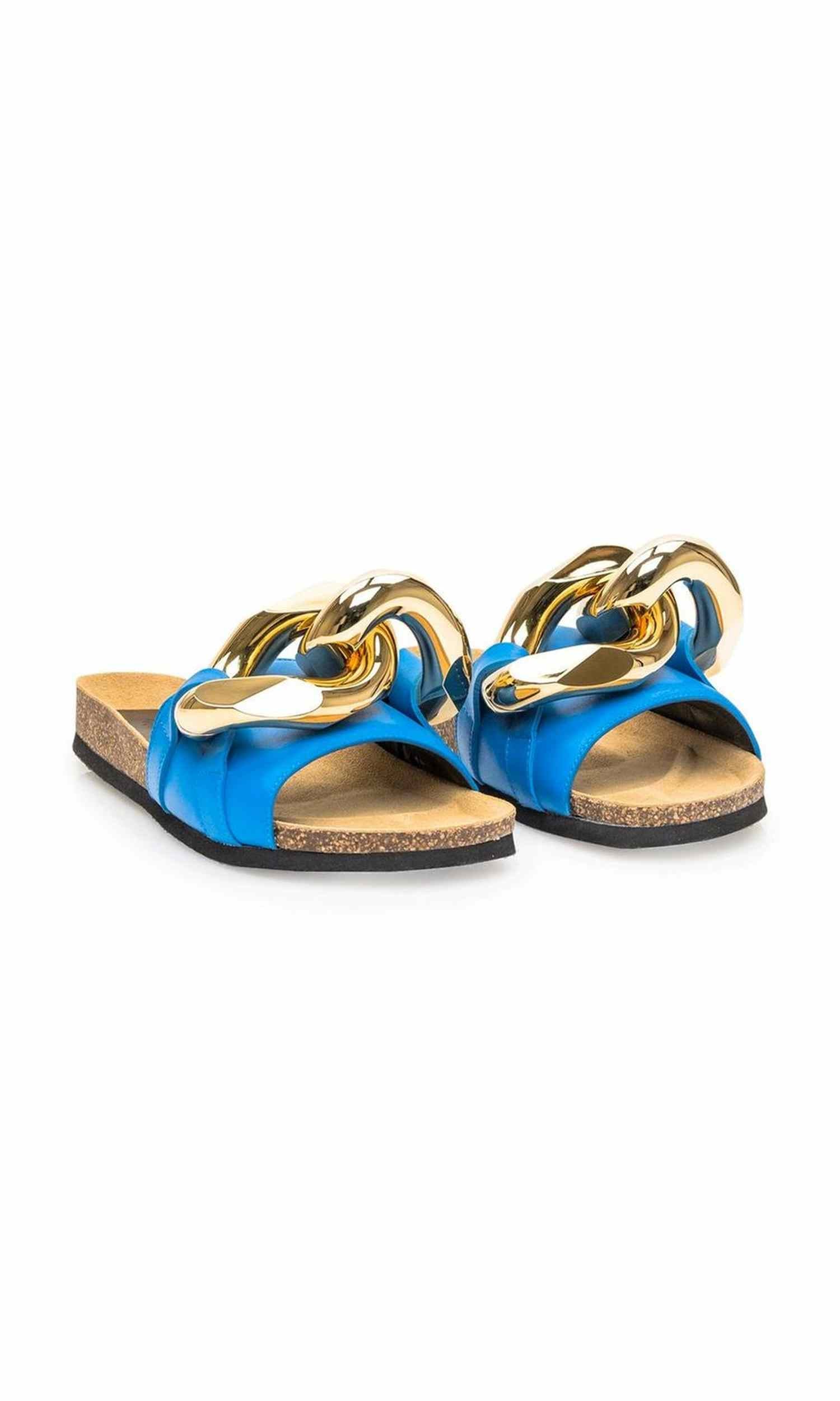 Jw Anderson Leather Flat Sandals Glam Steals