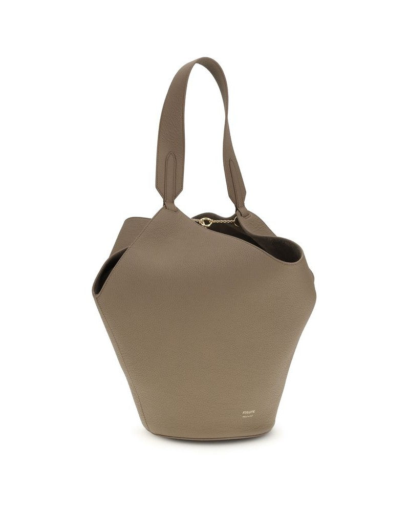 Khaite Beige Calf Leather Bos Taurus Shoulder Bag Glam Steals