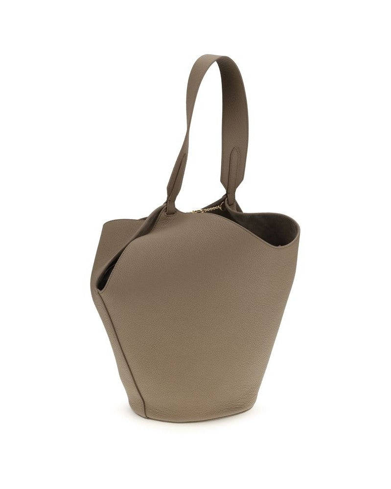 Khaite Beige Calf Leather Bos Taurus Shoulder Bag Glam Steals
