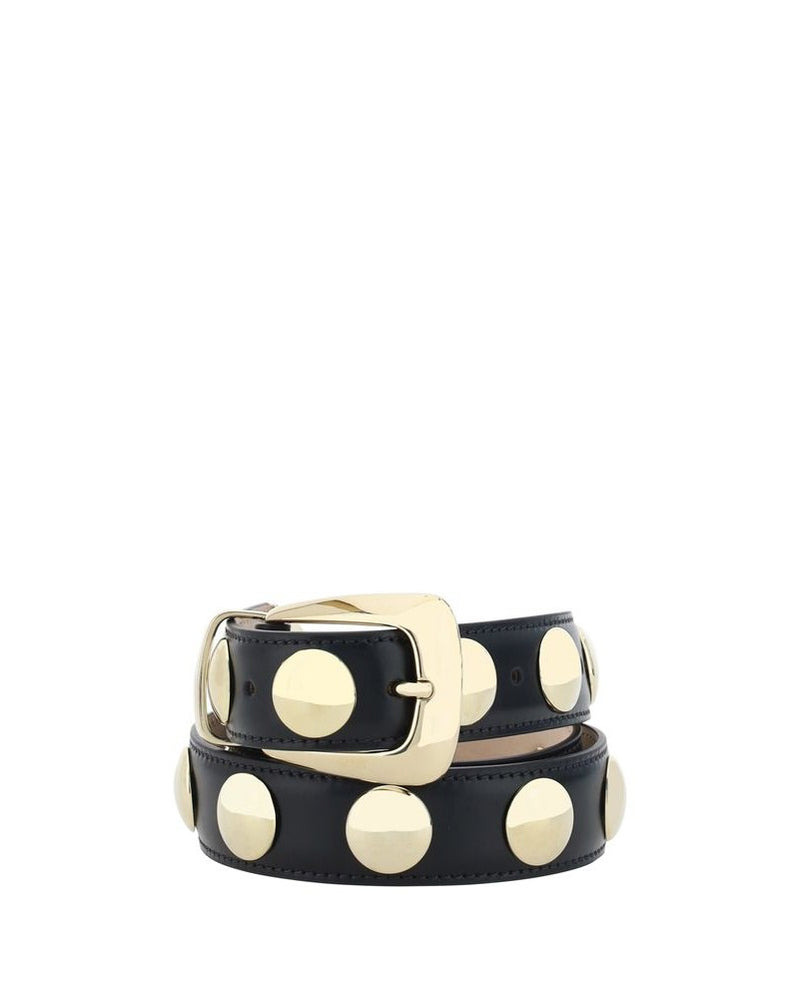 Khaite Black Calf Leather Bos Taurus Belt Glam Steals