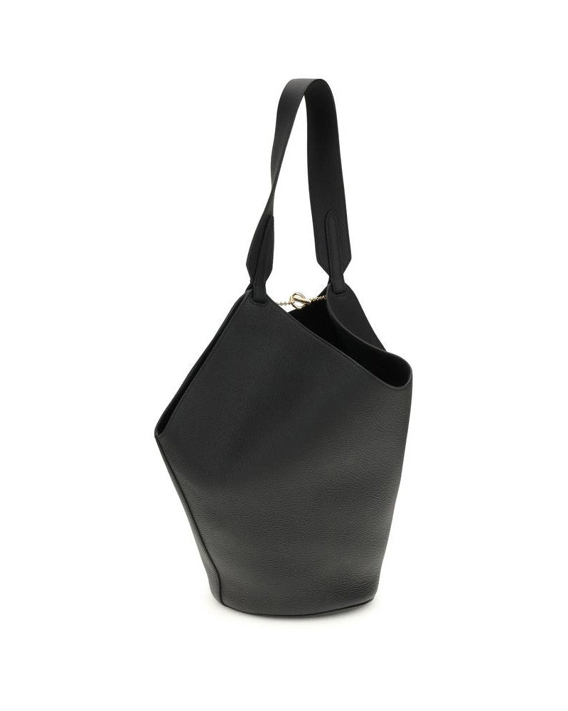 Khaite Black Calf Leather Bos Taurus Shoulder Bag Glam Steals