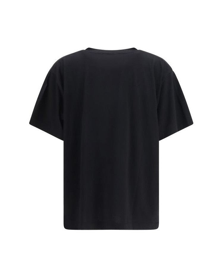 Khaite Black Cotton T-shirt Glam Steals