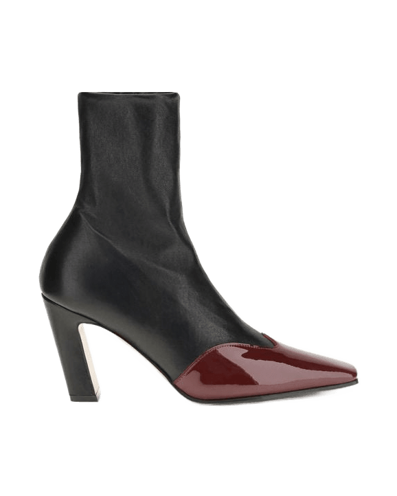 Khaite Black Leather Ankle Boots Glam Steals