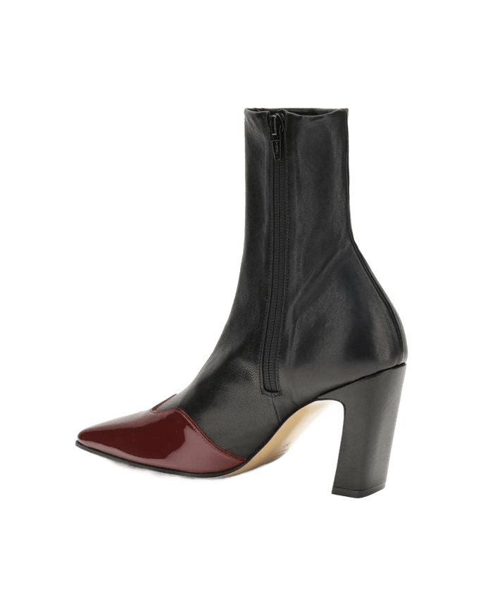 Khaite Black Leather Ankle Boots Glam Steals