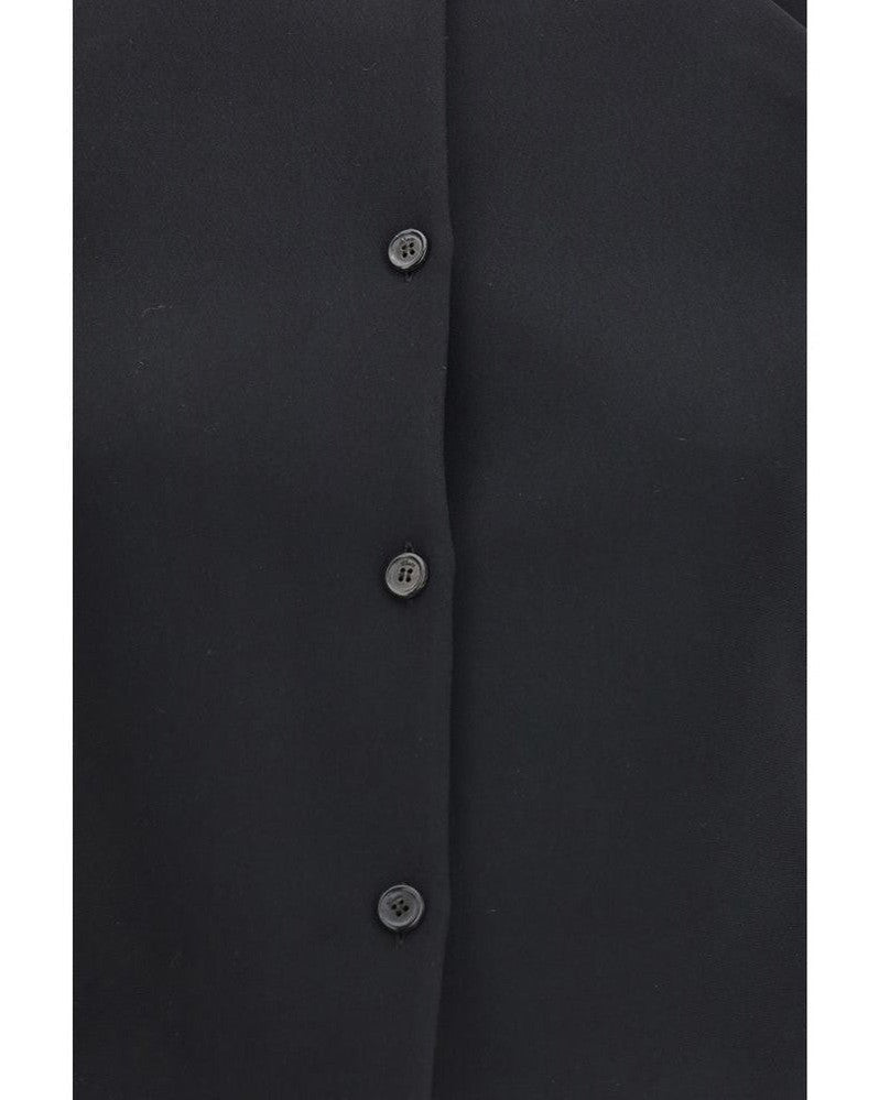 Khaite Black Polyester Biker Jacket 