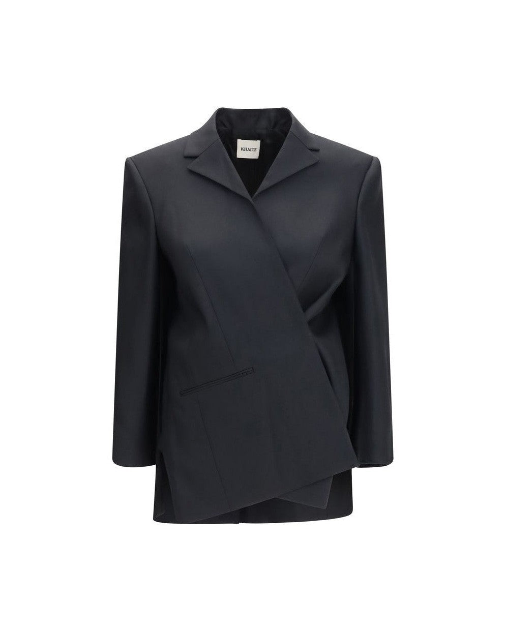 Khaite Black Wool Oves Aries Full Length Jacket Glam Steals
