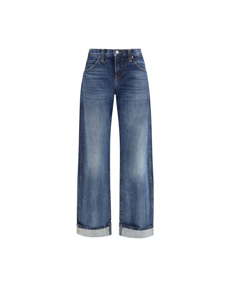 Khaite Blue Cotton Denim Jeans Glam Steals
