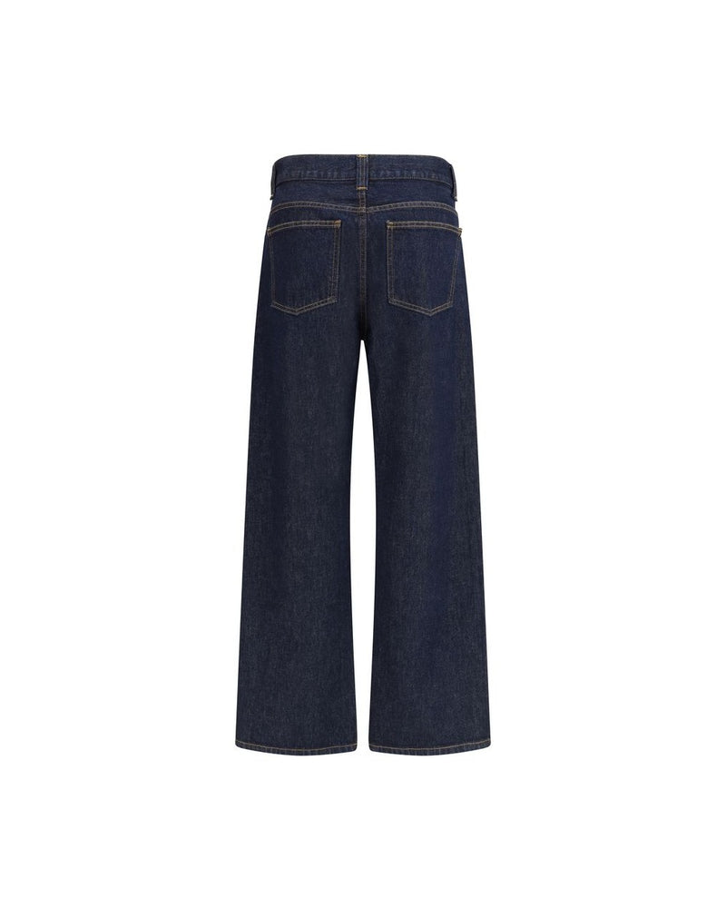 Khaite Blue Cotton Relaxed Fit Jeans Glam Steals