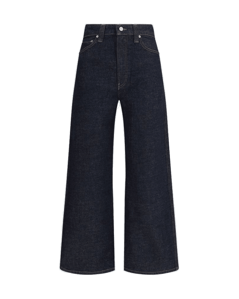 Khaite Blue Cotton Straight Leg Jeans Glam Steals
