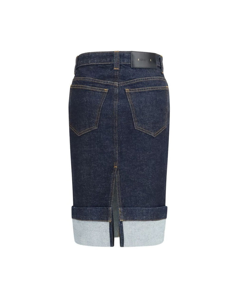 Khaite Blue Denim Skirt Glam Steals