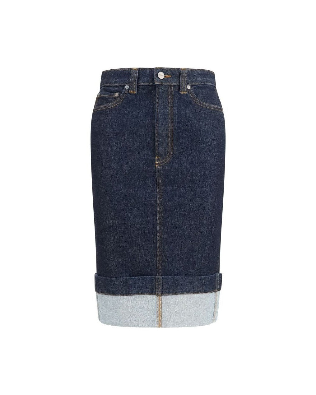 Khaite Blue Denim Skirt