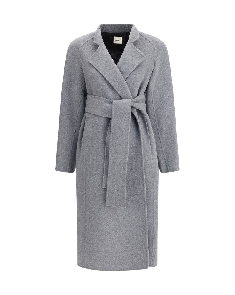 Khaite Gray Wool Coat Glam Steals