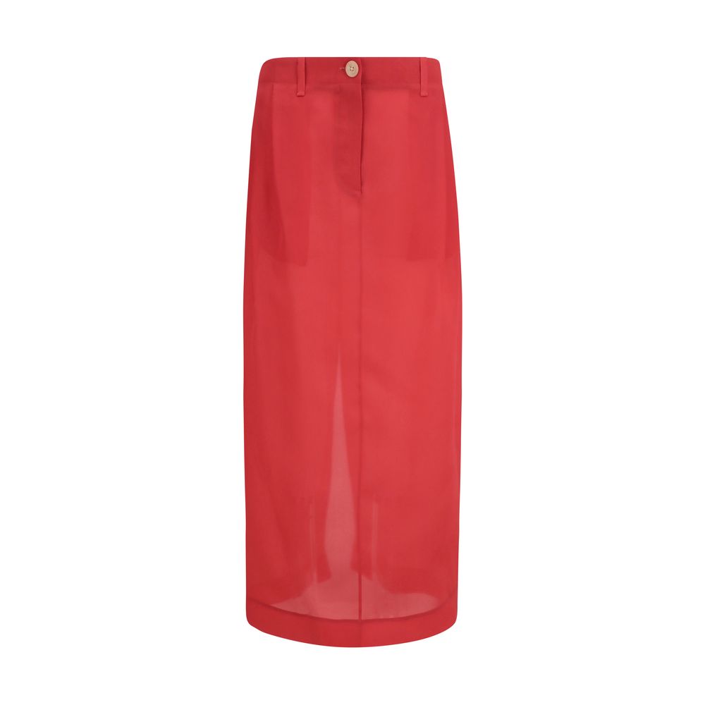 Khaite Lucian Midi Skirt Glam Steals