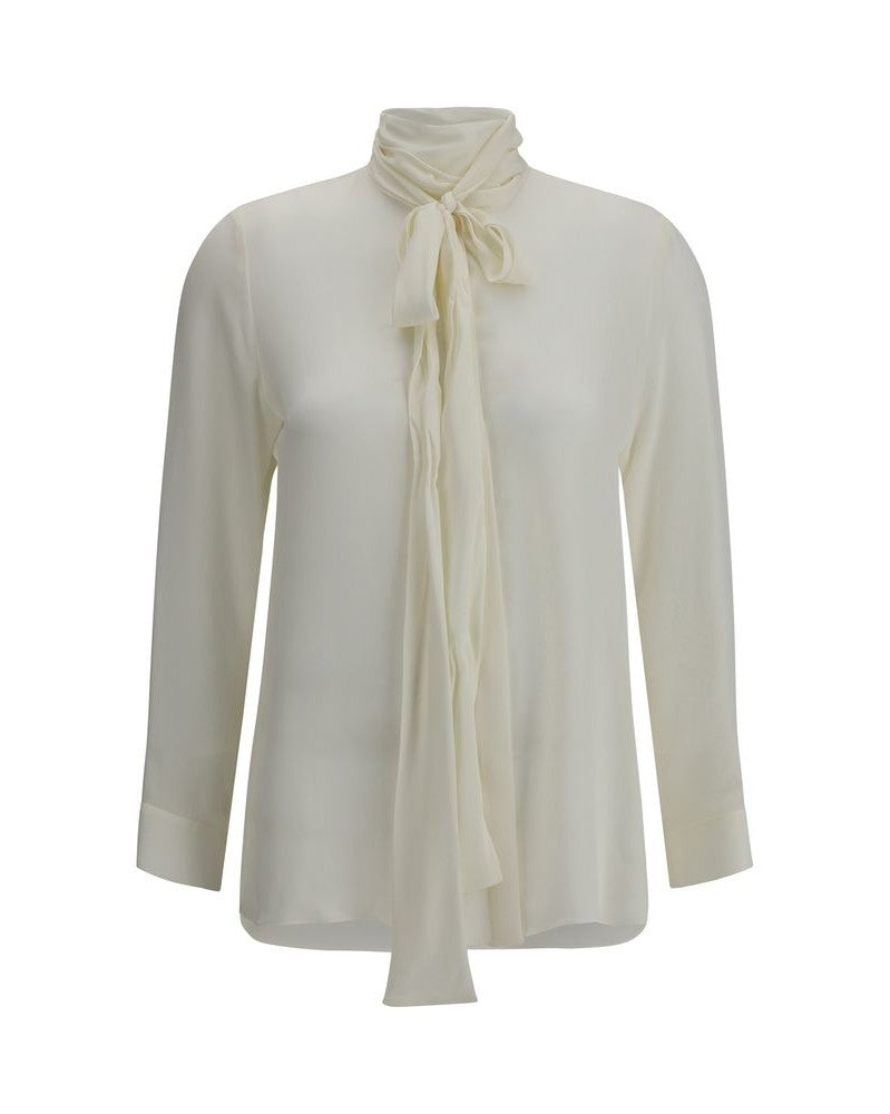 Khaite White Silk Dress Shirt Glam Steals