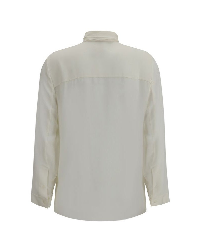 Khaite White Silk Dress Shirt Glam Steals